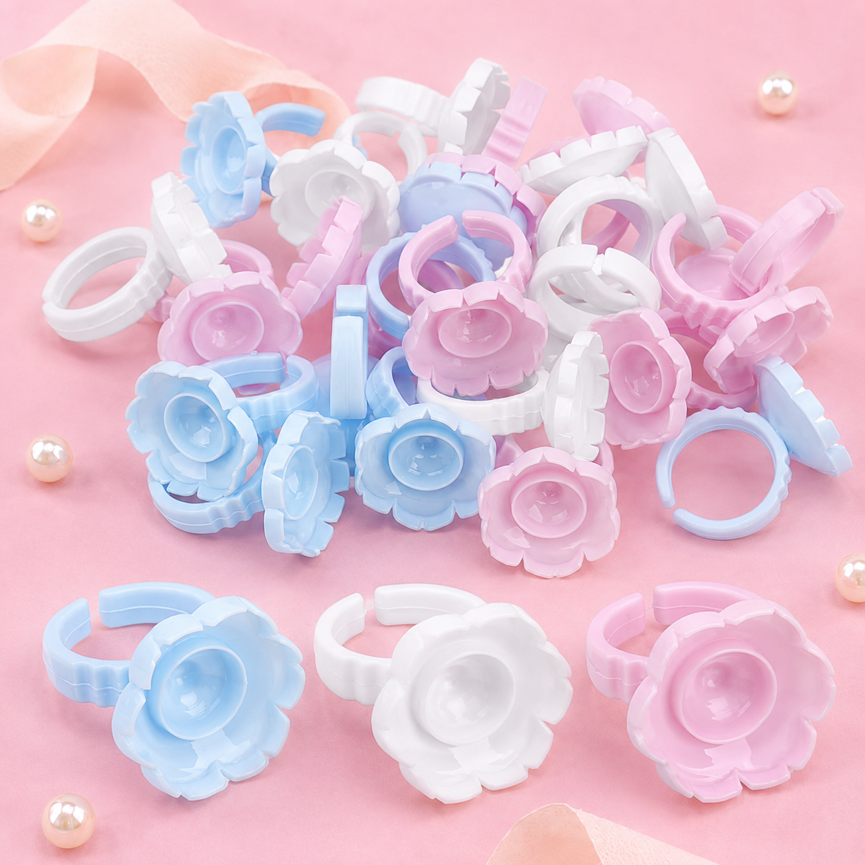 "NEW" Flower Shape Glue Ring