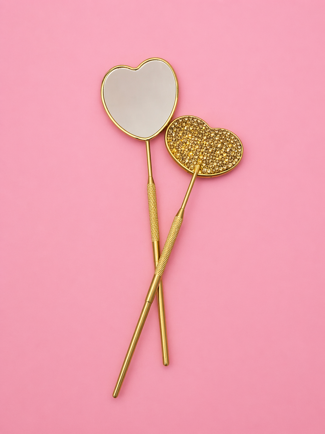 Gilded Elegance Luxe Rhinestone Dental Mirror