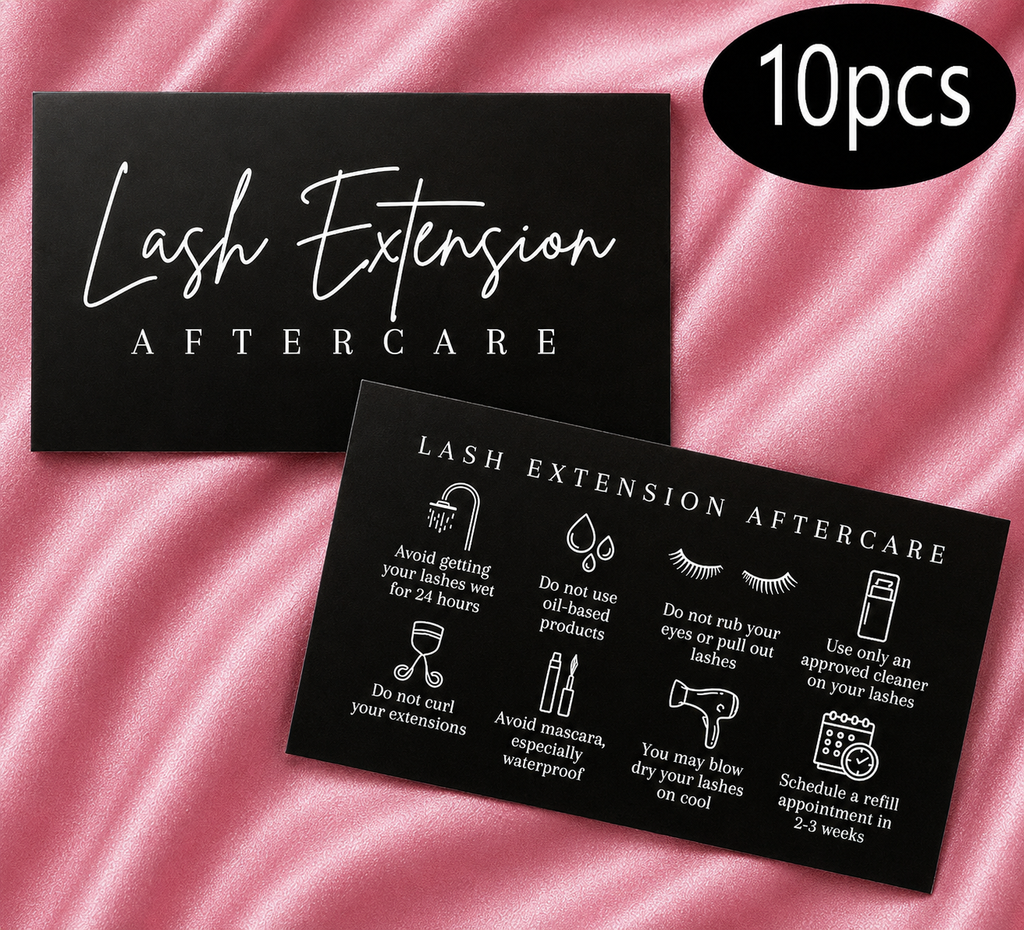 Lash Extension Aftercare Cards