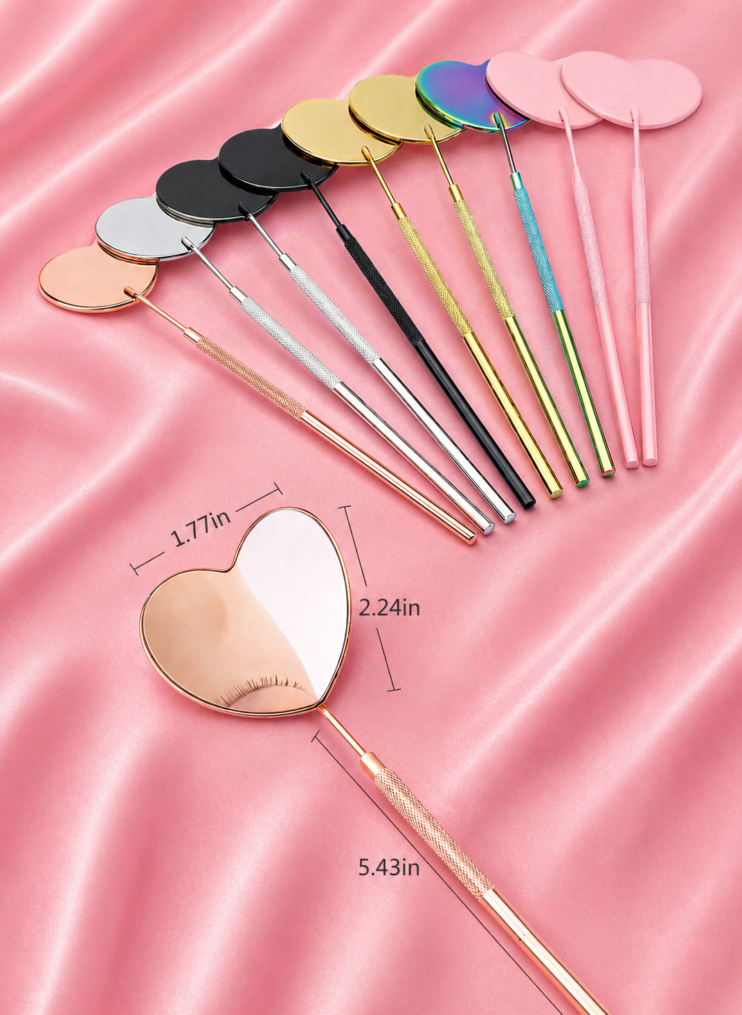 Heart Shape Lash Inspection Mirror