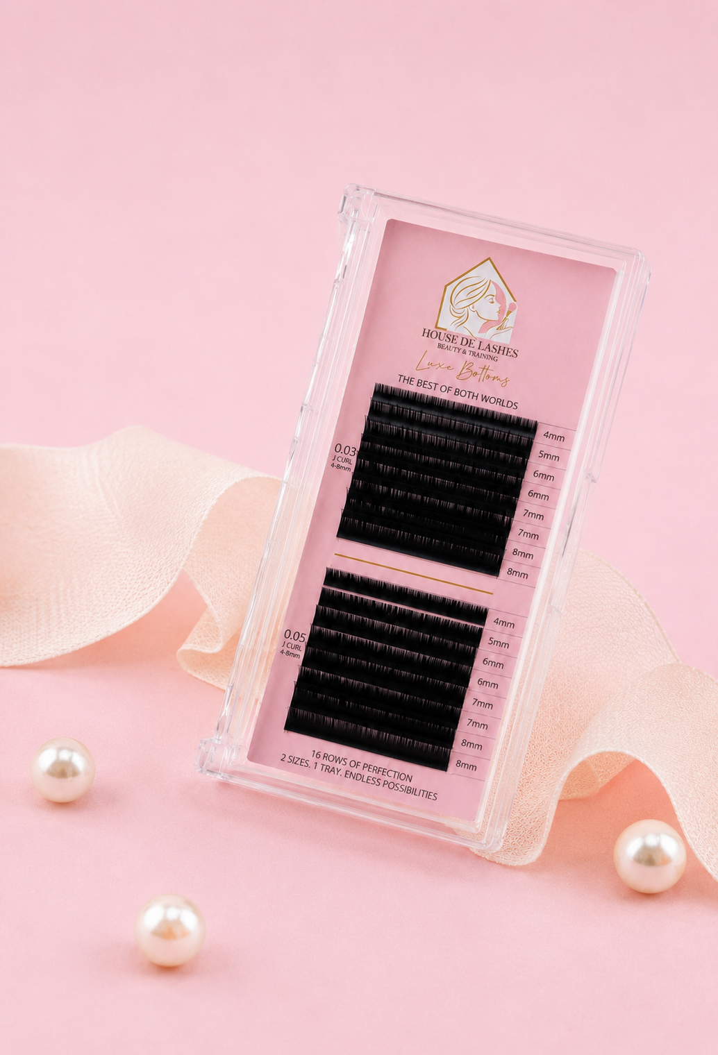 Luxe Bottoms | Duo Lash Tray | J Curl | 0.03 & 0.05 | 4-8mm