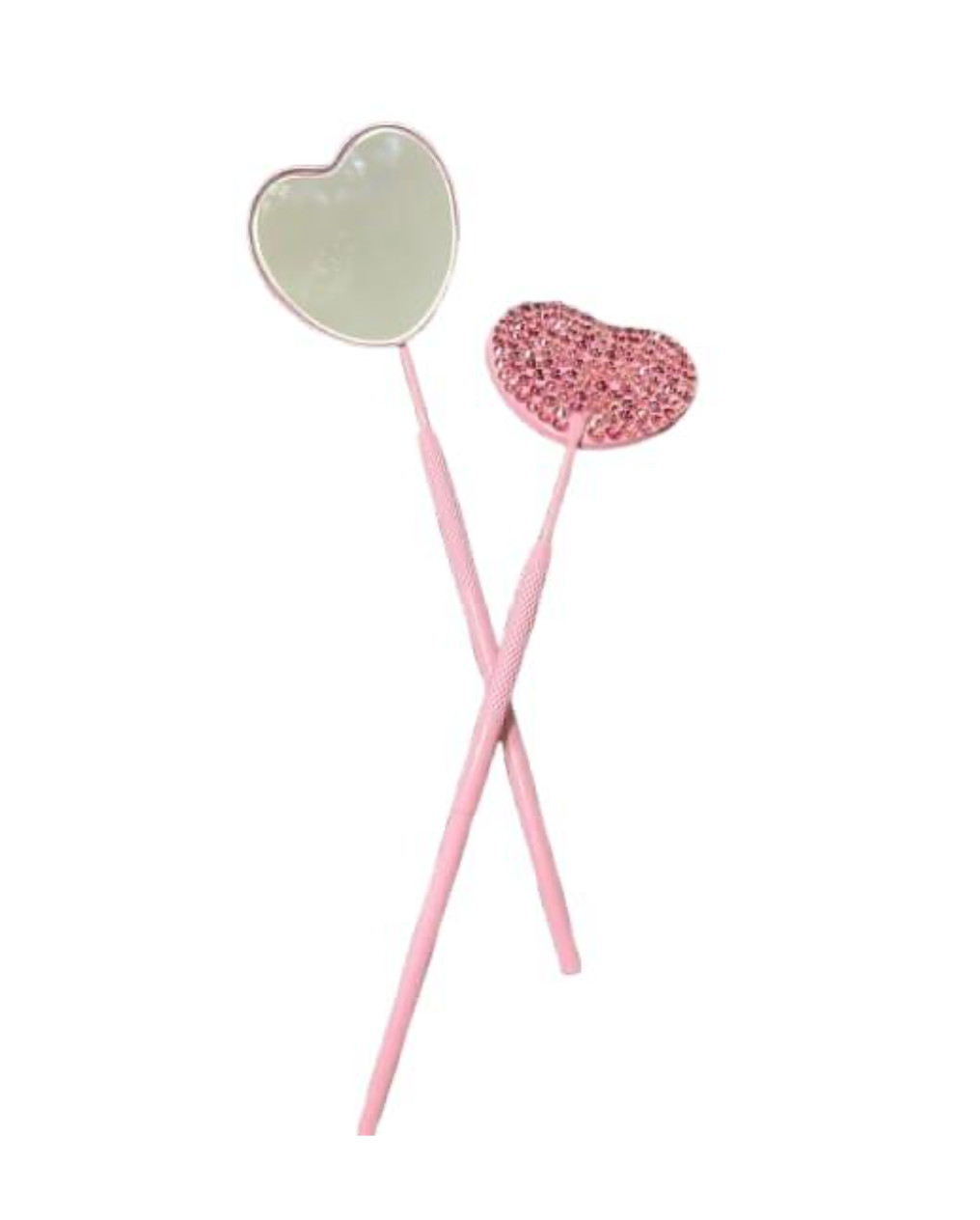 Gilded EleganceLuxe Rhinestone Dental Mirror